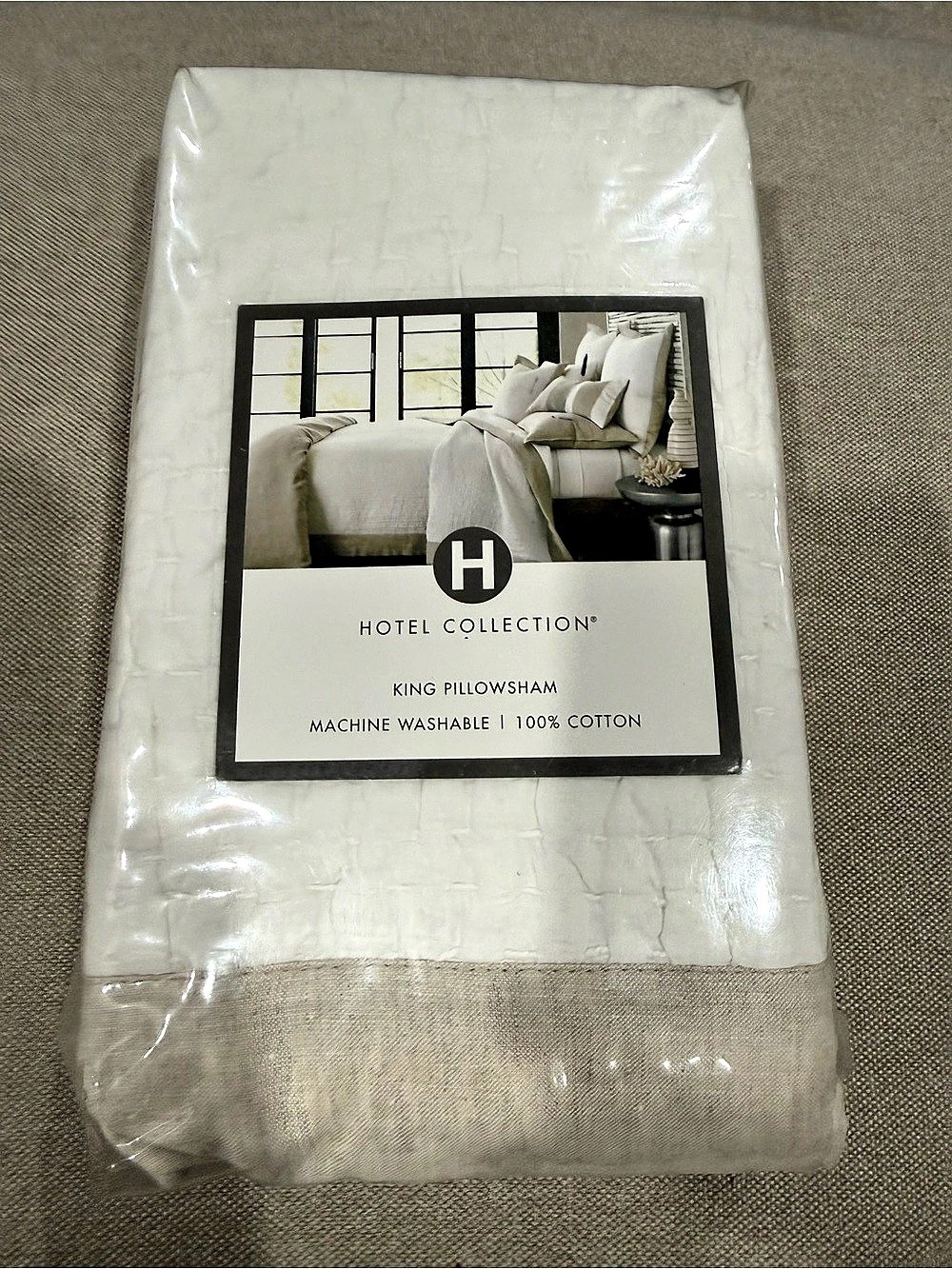 Hotel Collection Voile Quilted King Pillowsham White